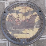 南蛮屛風2（堺市デザインマンホール）