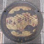 南蛮屛風1（堺市デザインマンホール）