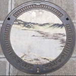 堺浦眺望図（堺市デザインマンホール）