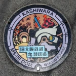 MS-09 ドム（河内国分駅から少し歩いた歩道）（ガンダムマンホール）