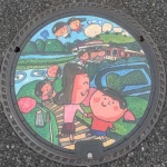 近鉄南大阪線：土師ノ里駅前（藤井寺市・デザインマンホール）